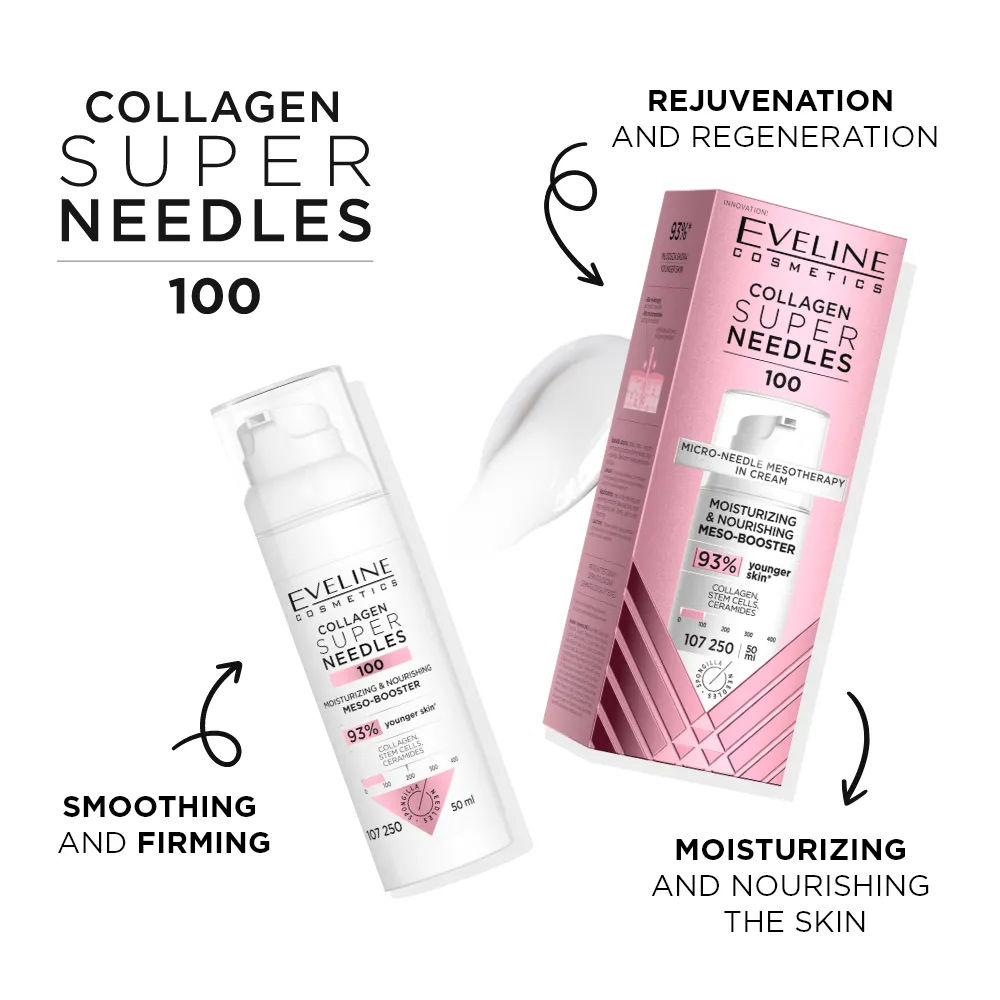 Eveline Super Needles Collagen 100 Crème Visage Régénérante