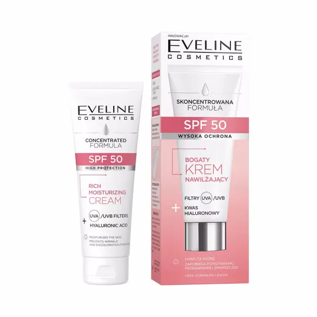 Eveline crème visage hydratante SPF 50 nourrissante