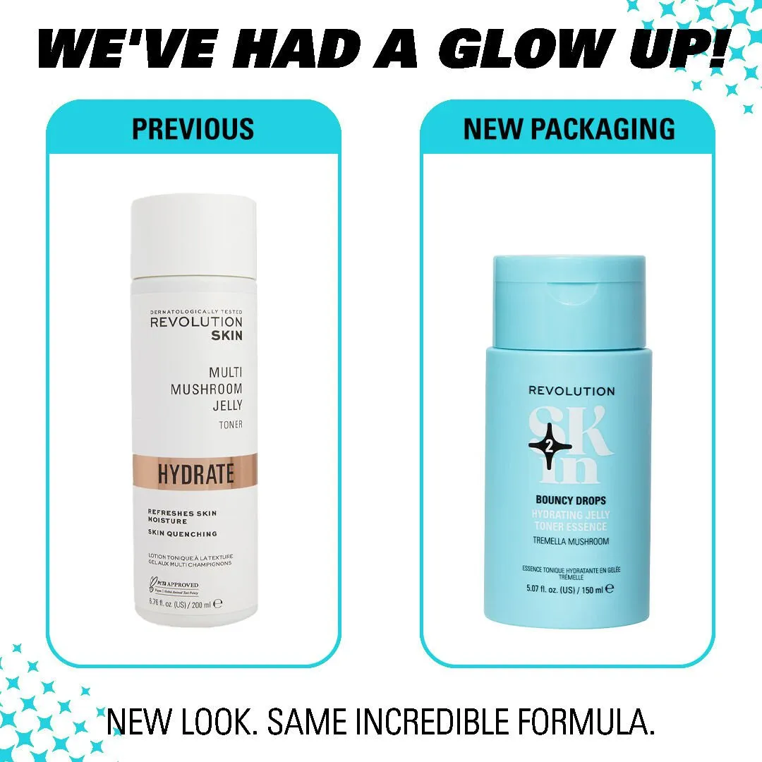 Revolution Skin Bouncy Drops lotion gelée hydratante tremella