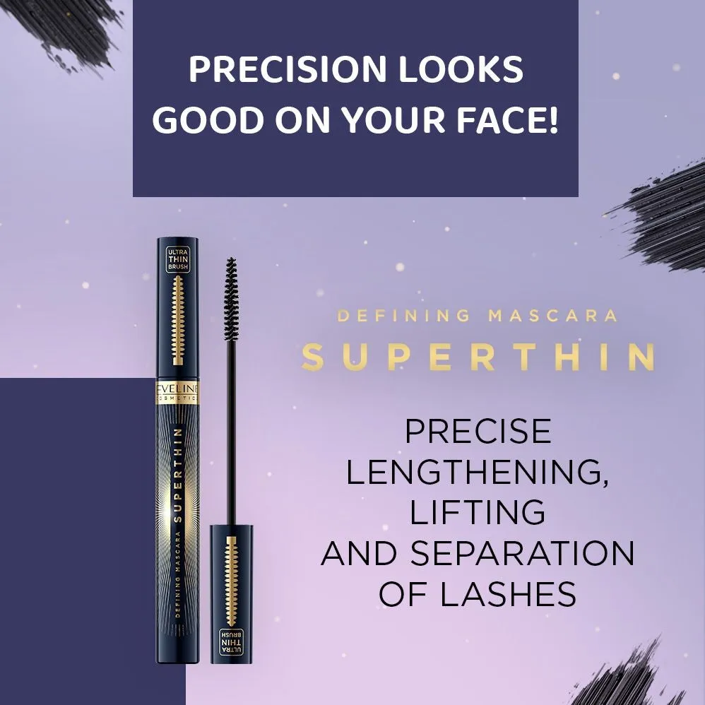 Eveline Variété Superthin mascara noir allongeant vegan