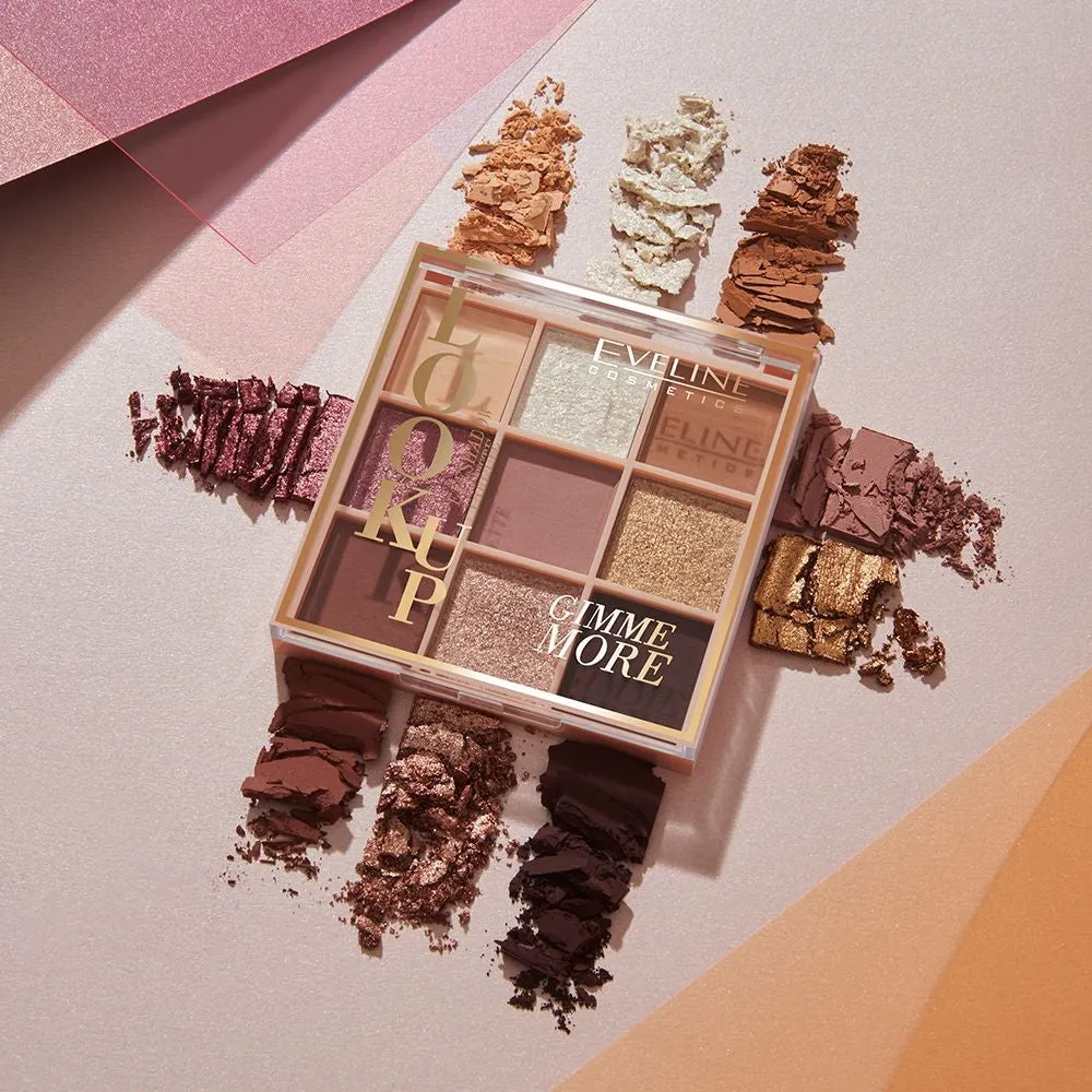 Eveline Look Up palette 9 fards paupières doré bronze