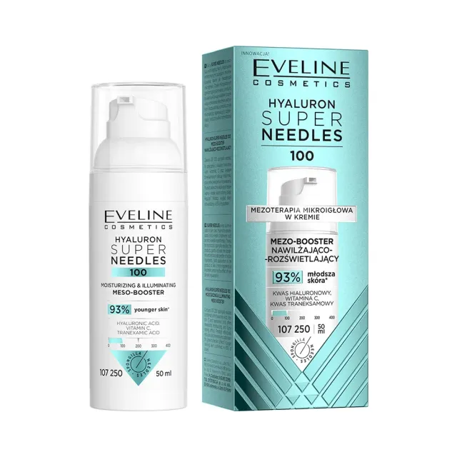 Eveline Super Needles Hyaluron 100 booster visage éclat