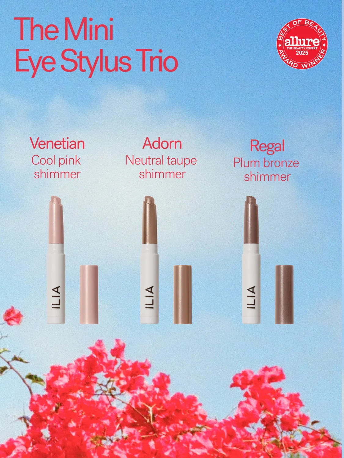 Ilia Mini Eye Stylus Trio fard paupières 3 minis waterproof