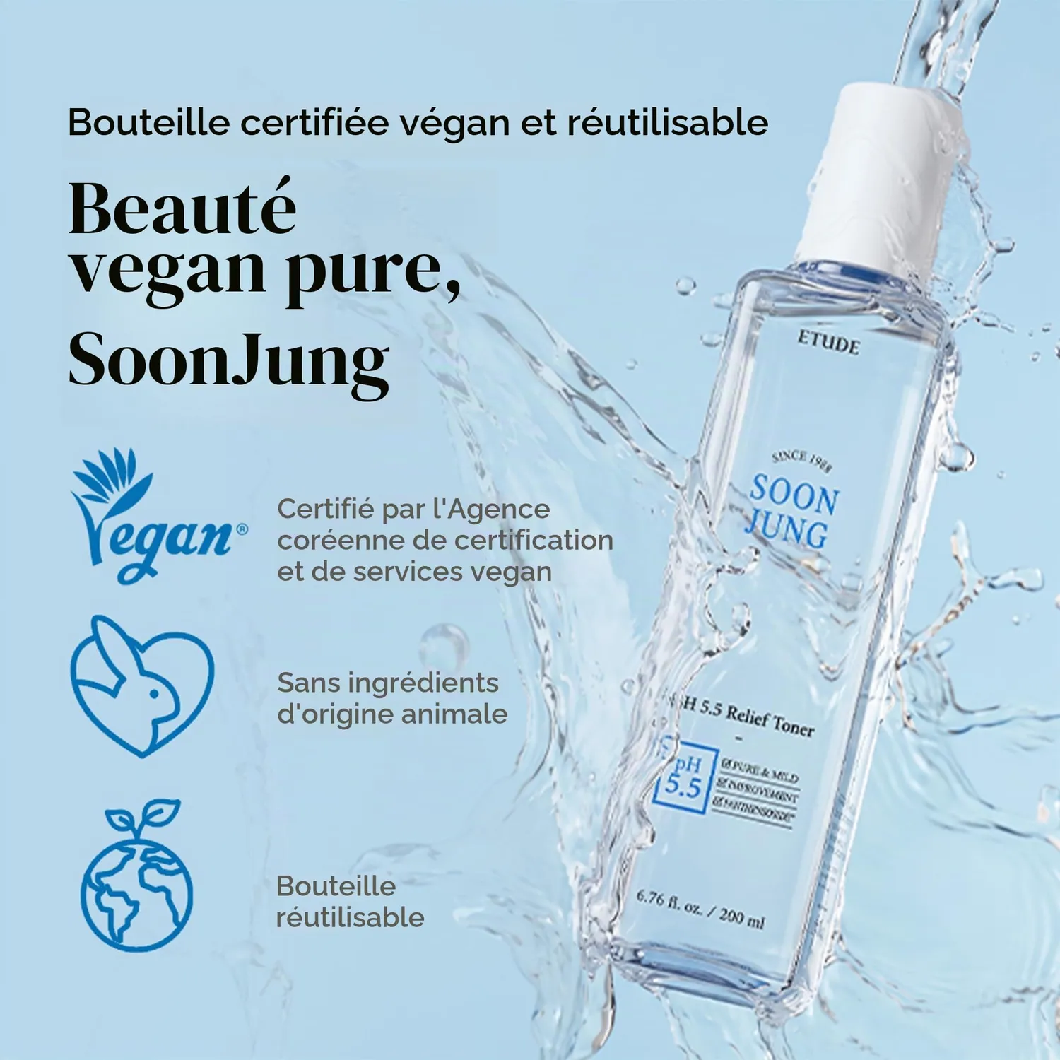 Etude House Soonjung pH 5.5 toner visage 200 ml peau sensible