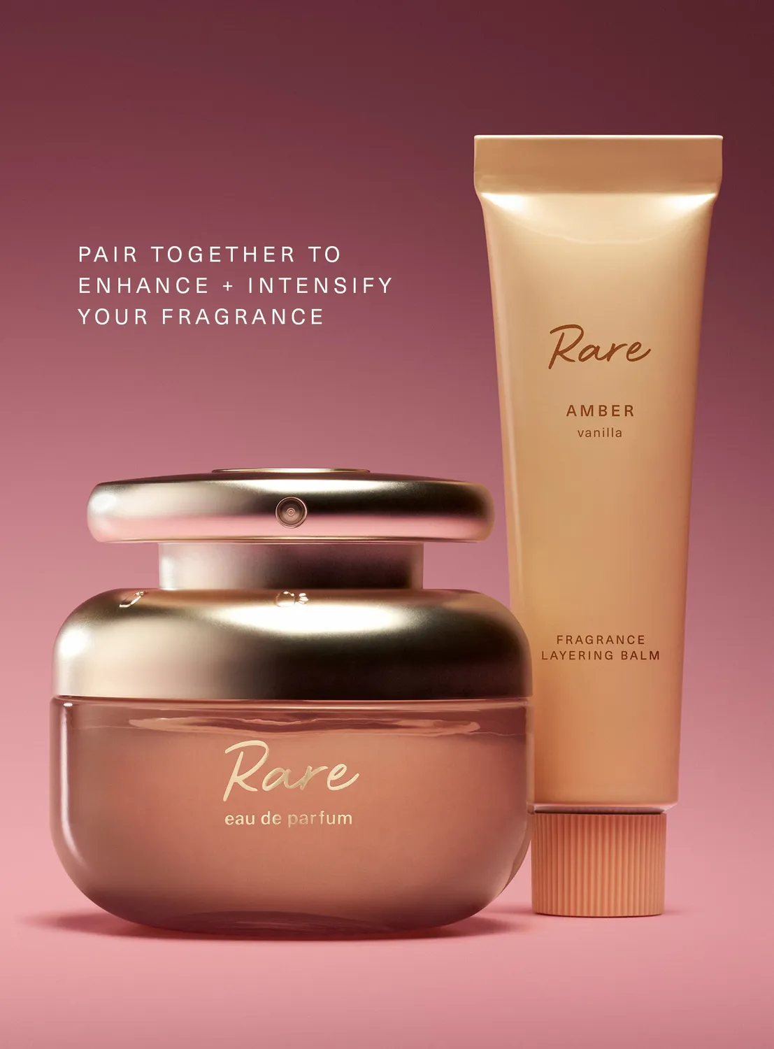 Rare Beauty baume parfum Amber Vanilla solide chaud
