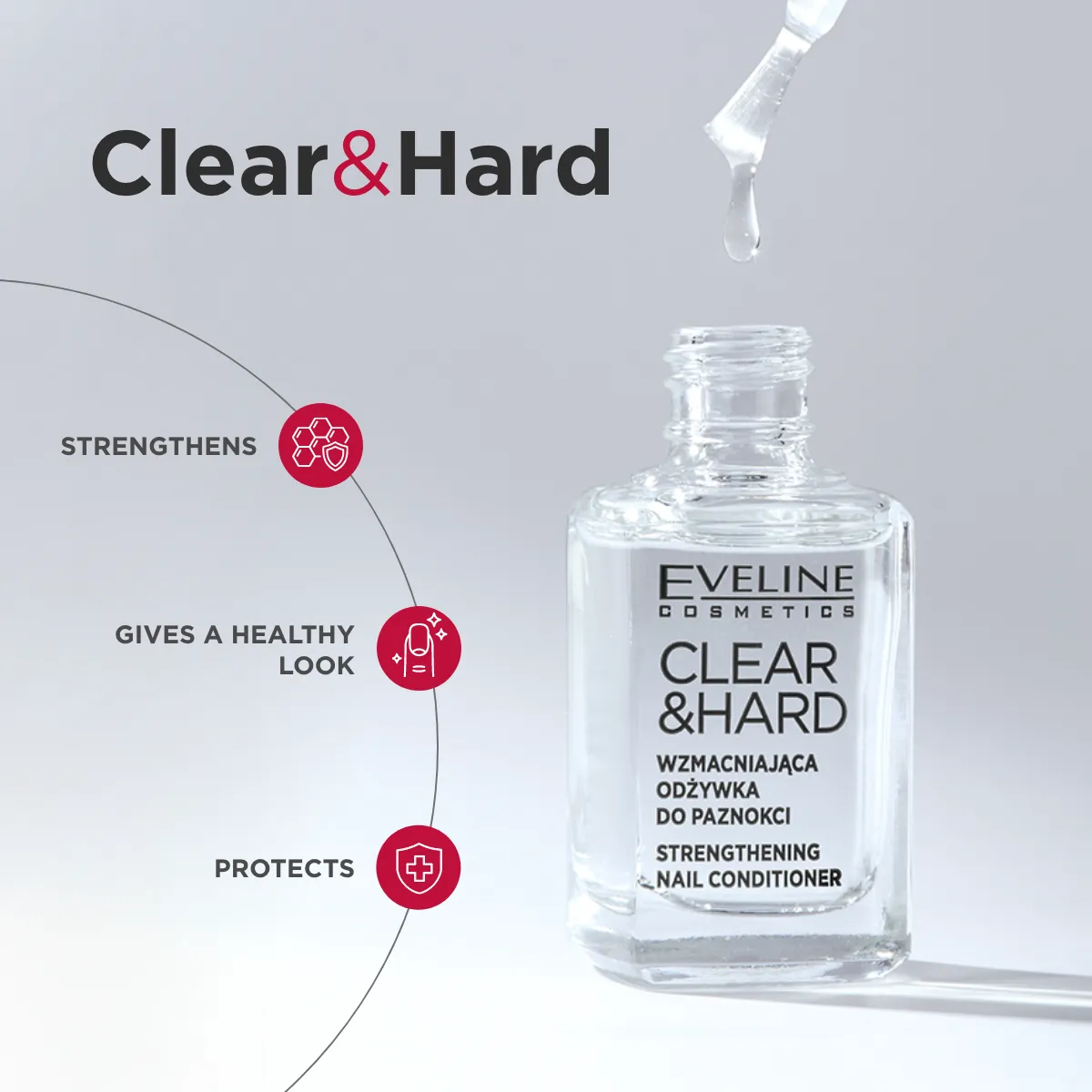 Eveline Nail Therapy soin durcisseur Clear&Hard fini brillant