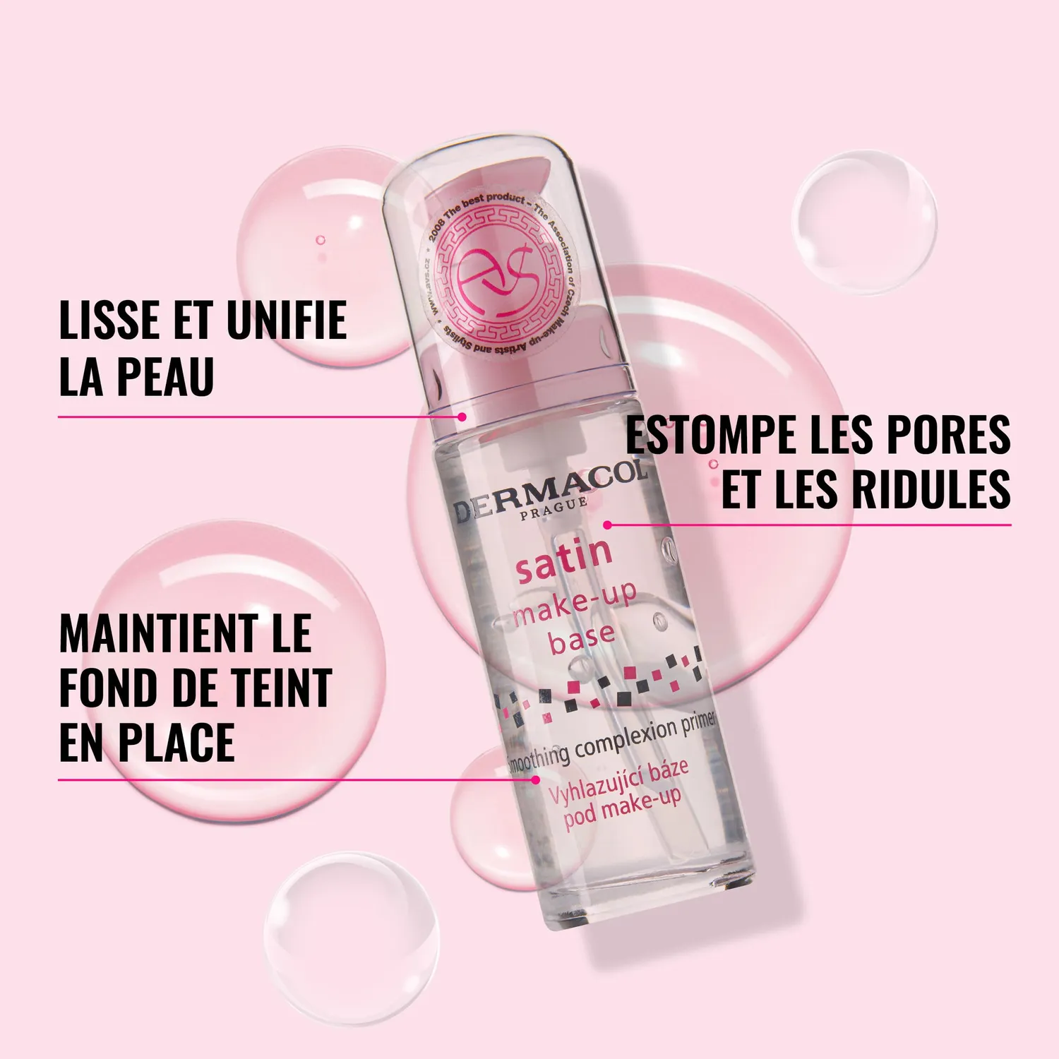 Dermacol Satin base de teint matifiante 30 ml pores rides