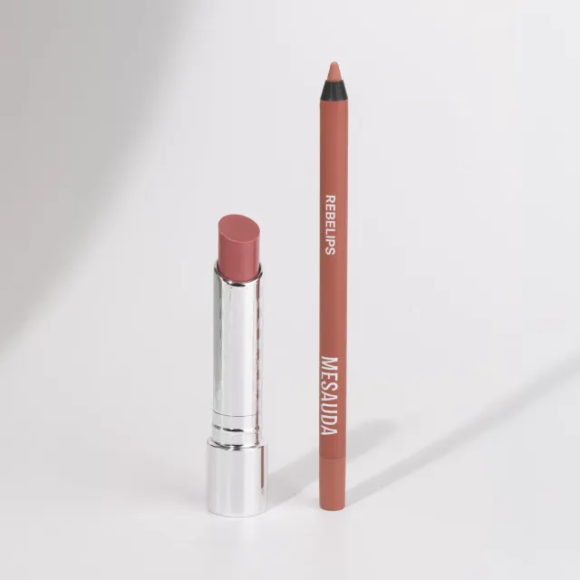 Mesauda Milky Rose kit lèvres crayon + baume nude