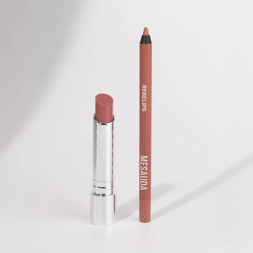 Mesauda Milky Rose kit lèvres crayon + baume nude