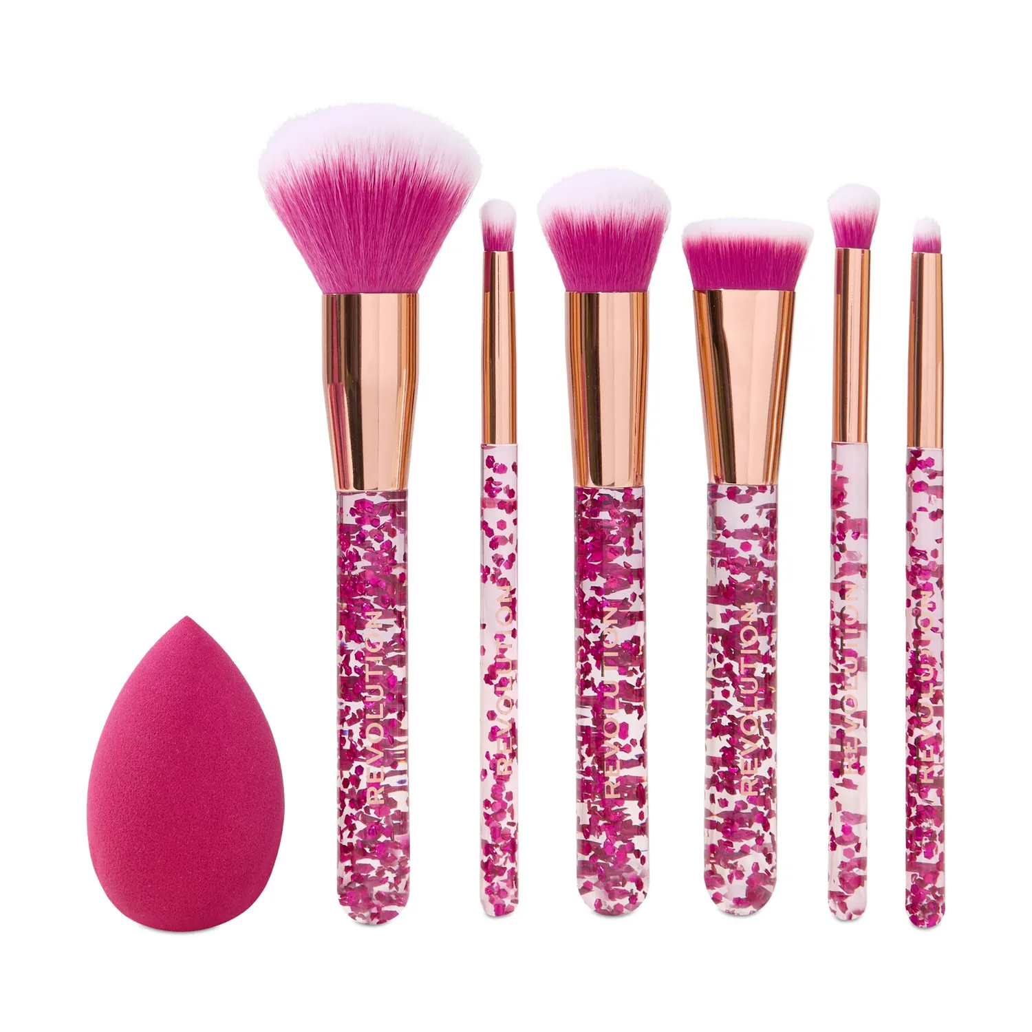 Revolution Full Look set 6 pinceaux maquillage + éponge