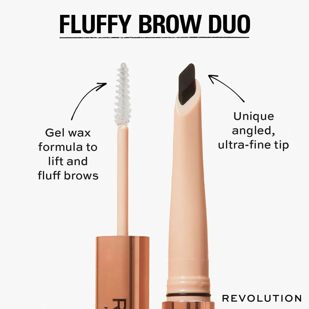 Revolution Fluffy Brow Filter Duo gel sourcils Granite vegan