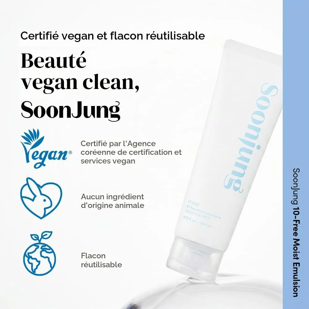 Etude House SoonJung 10 Free émulsion hydratante 130ml apaisante