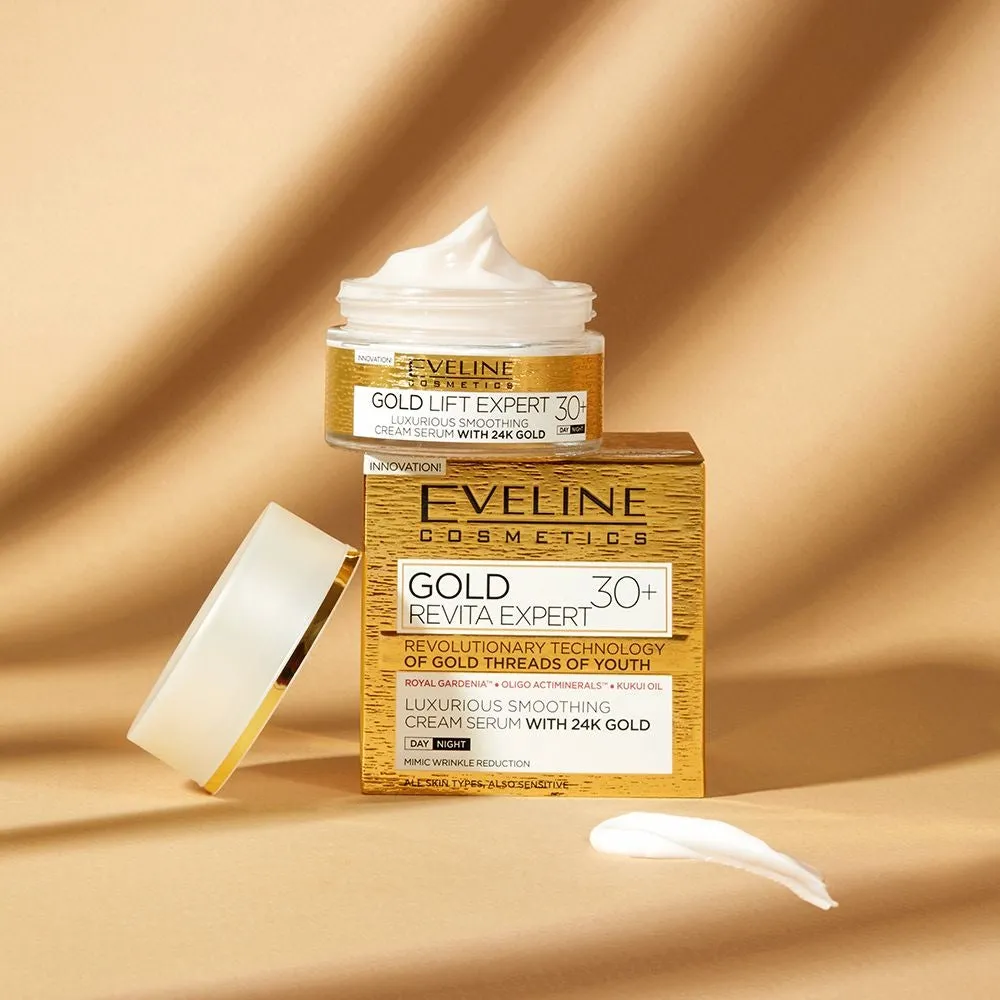 Eveline Gold Lift Expert crème-sérum lissante 30+ jour nuit