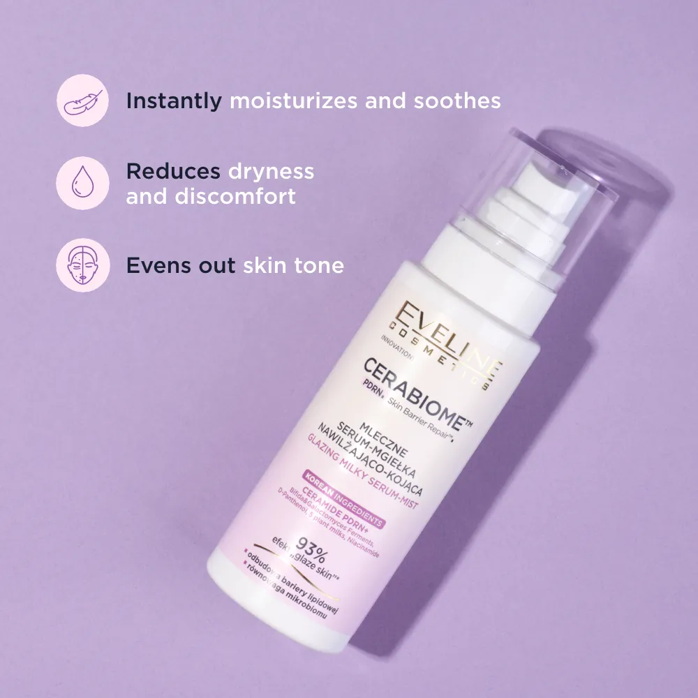 Eveline Cerabiome Glazing brume sérum lactée hydratante
