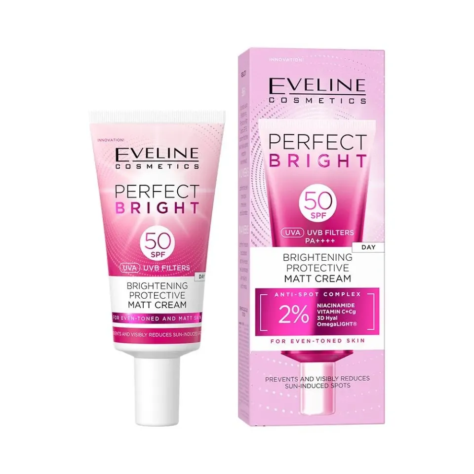 Eveline Cosmetics Perfect Bright SPF50 crème visage éclat matifiante