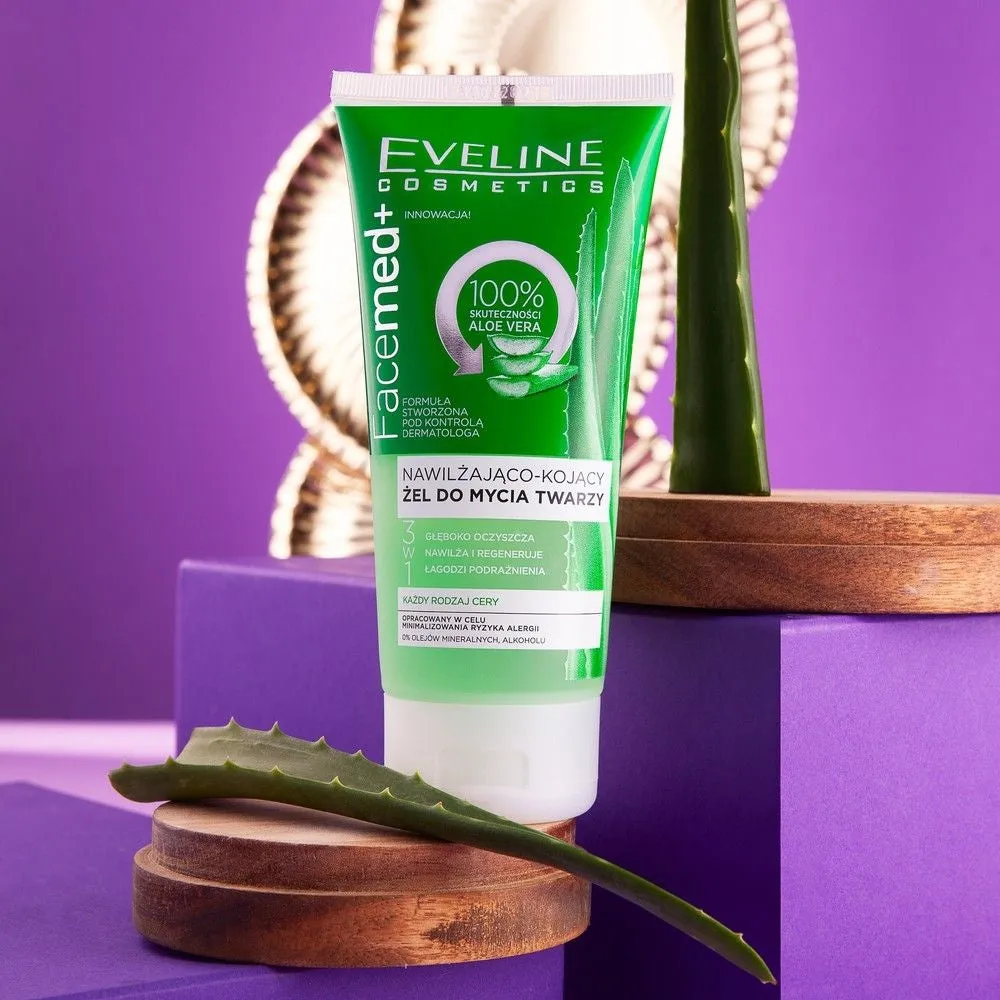 Eveline Facemed+ gel nettoyant visage aloé 3en1 hydratant