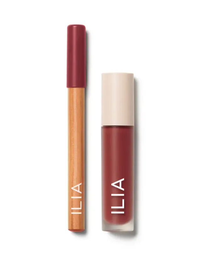 Ilia Sketch + Glaze Lip Combo duo crayon gloss teinte au choix