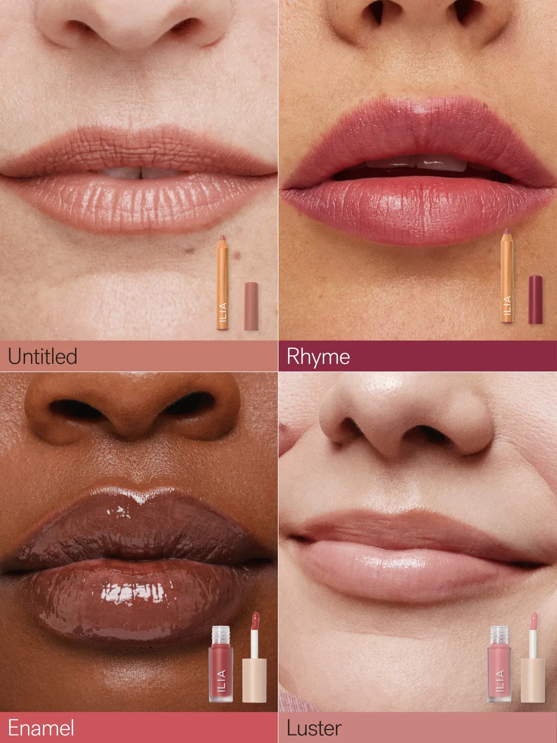 Ilia Mini Lip Sketch Gloss Set coffret 4 minis édition limitée