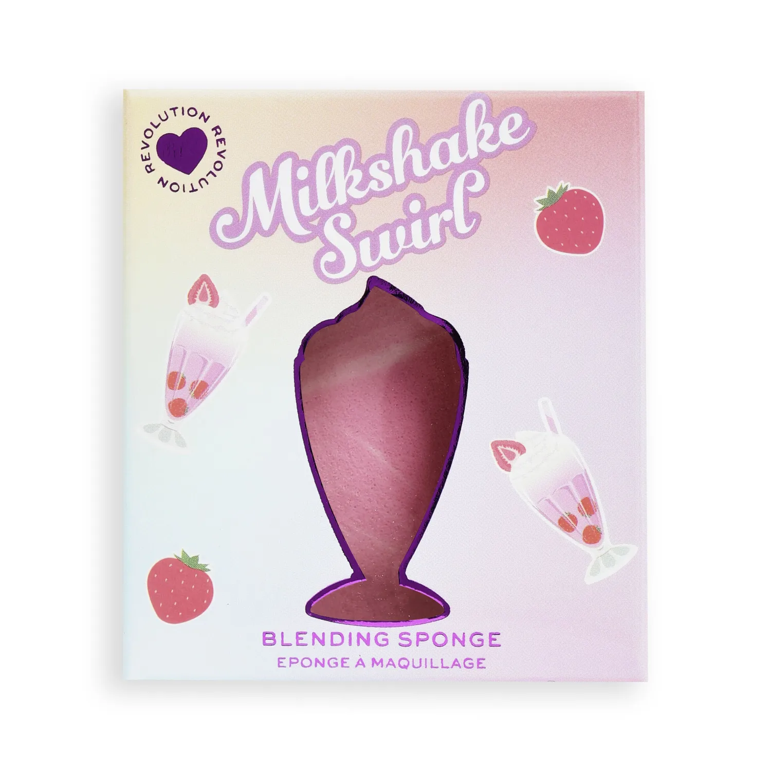 I Heart Revolution Strawberry Milkshake éponge maquillage swirl