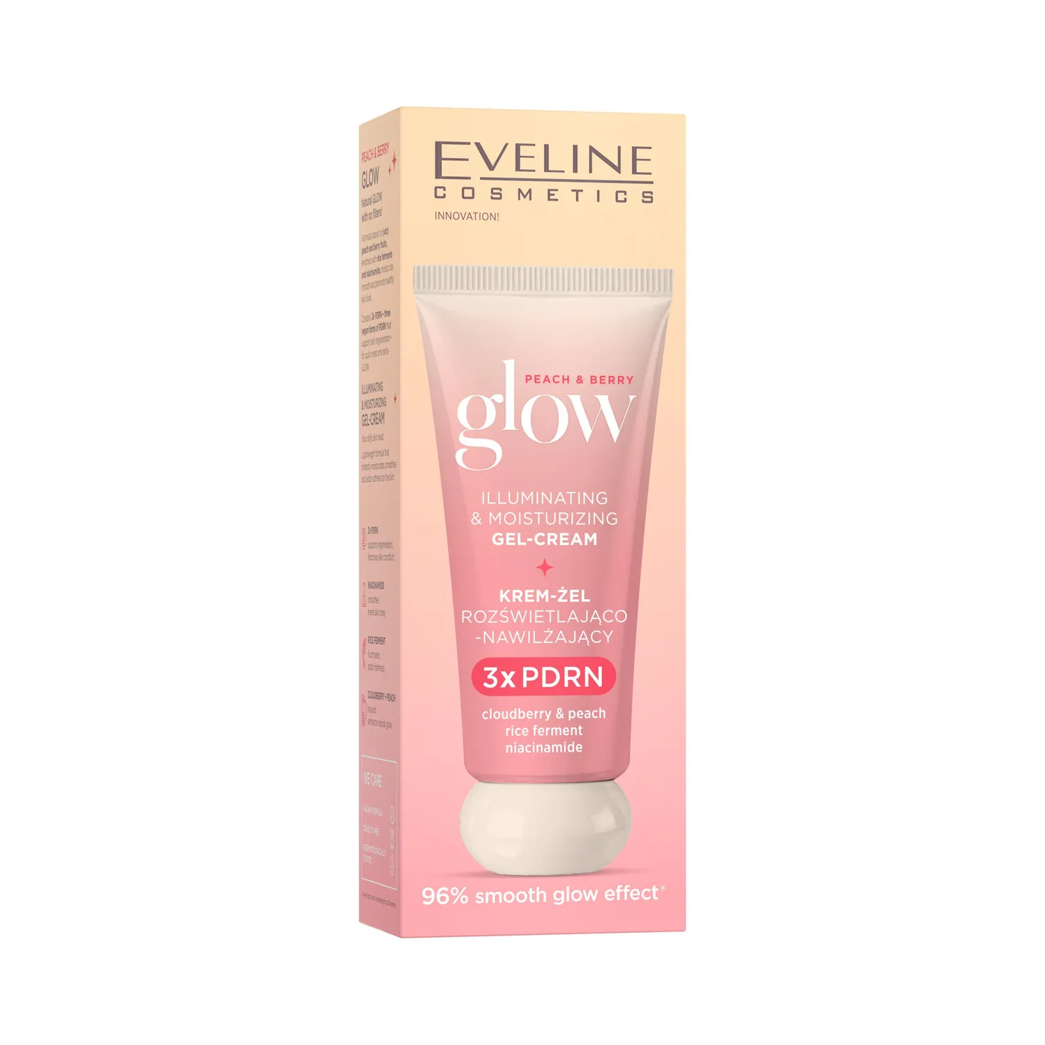 Eveline Peach & Berry Glow gel-crème éclat PDRN