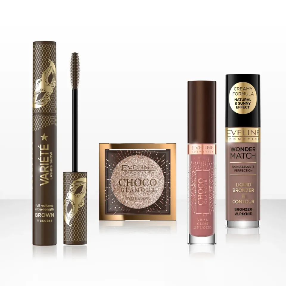 Eveline Mocha Mousse coffret maquillage lèvres et bronzer chocolat