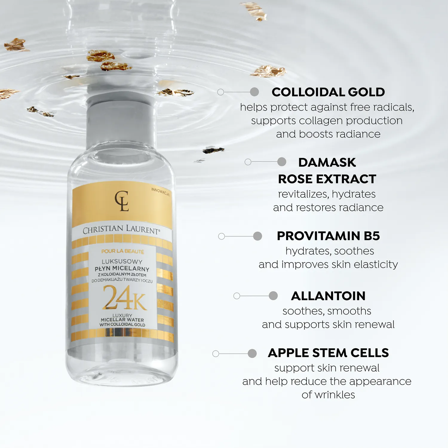 Eveline Christian Laurent eau micellaire or 24K 100 ml