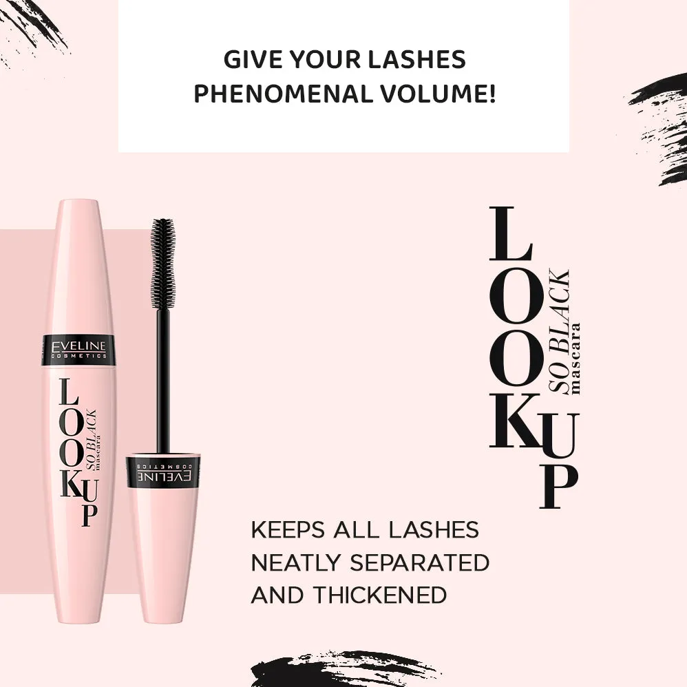 Eveline Look Up mascara So Black épaississant séparateur noir