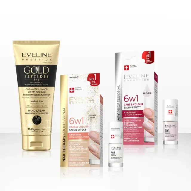 Eveline Cosmetics coffret soin ongles fortifiant nude 3 pièces