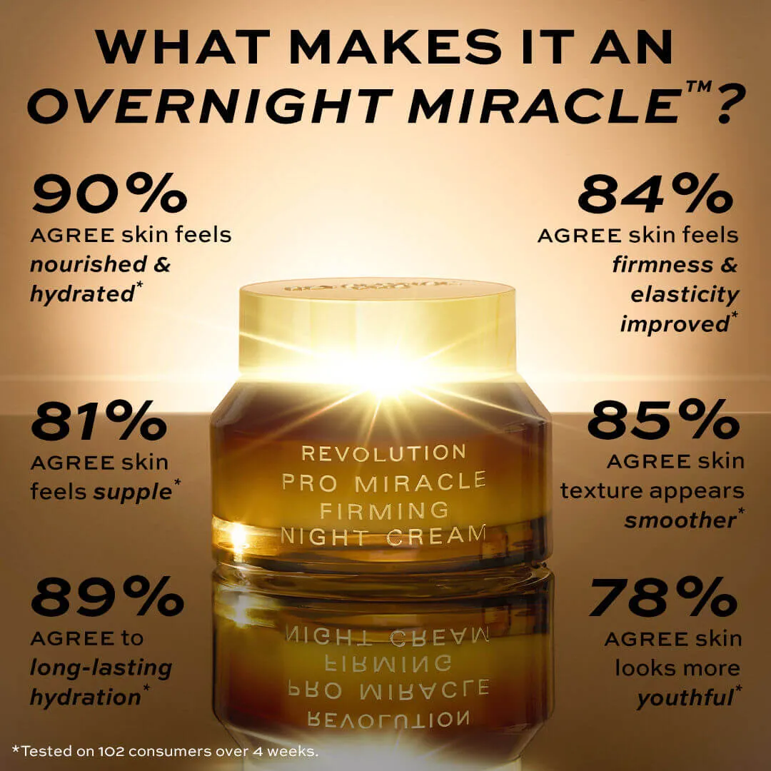 Revolution Pro Miracle Vegan Collagen crème nuit raffermissante