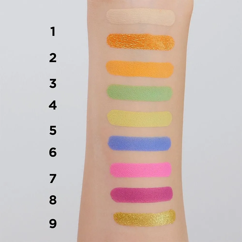 Eveline Look Up palette fards paupières Neon Lime 9 teintes
