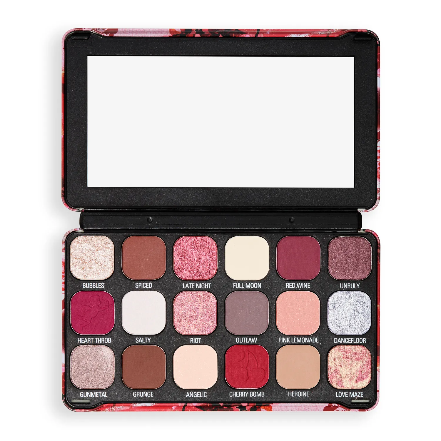 Revolution Forever Flawless Cherry Rebel palette fards mats