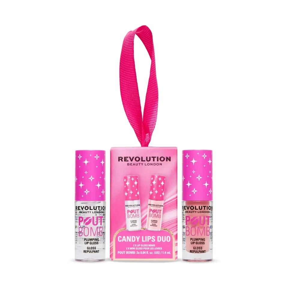 Revolution Candy Lips duo mini gloss repulpant rose et transparent