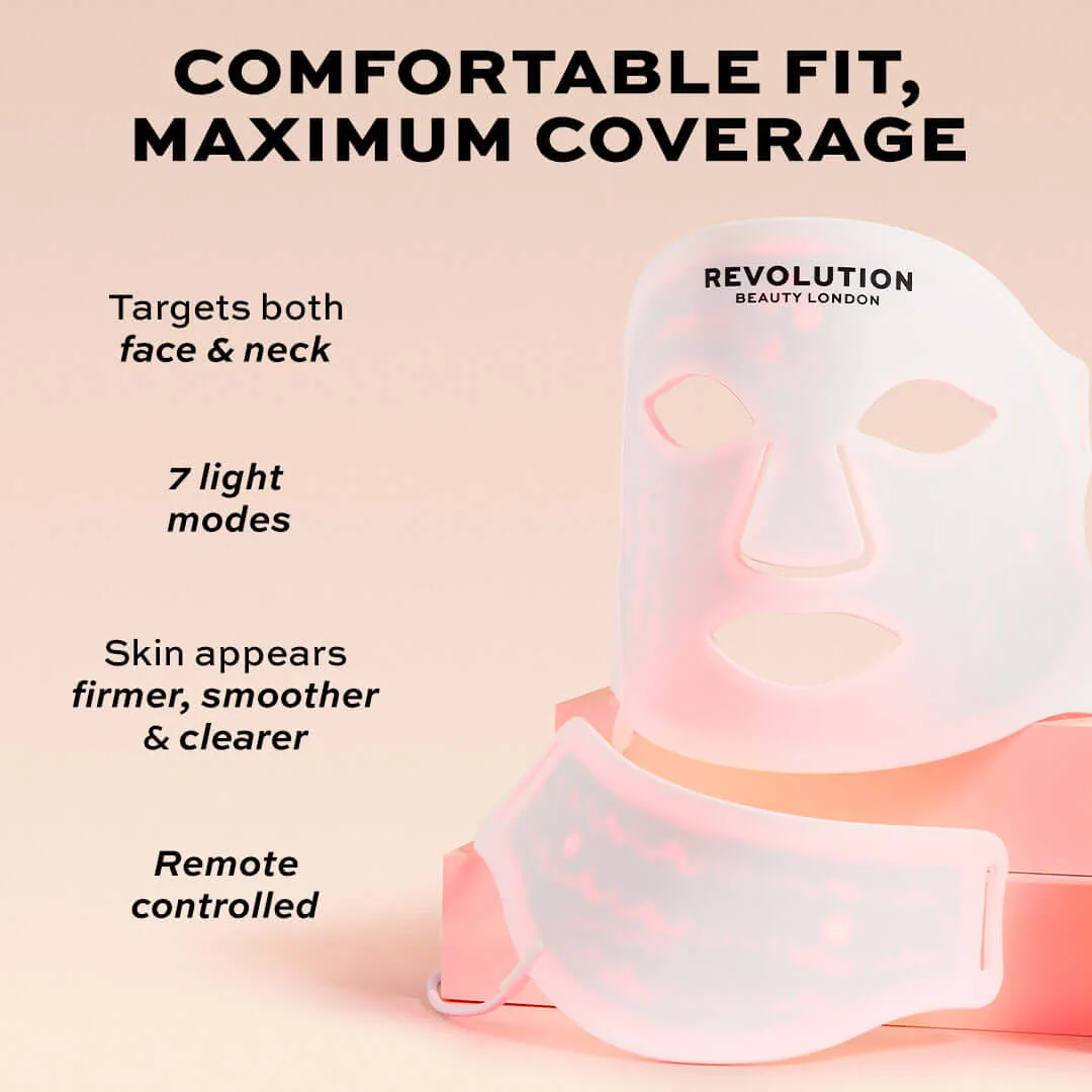 Revolution Pro Miracle masque LED visage et cou blanc silicone