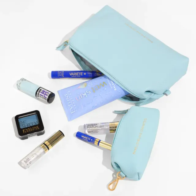 Eveline Cosmetics DAAG coffret beauté 9 pièces 2 trousses bleues
