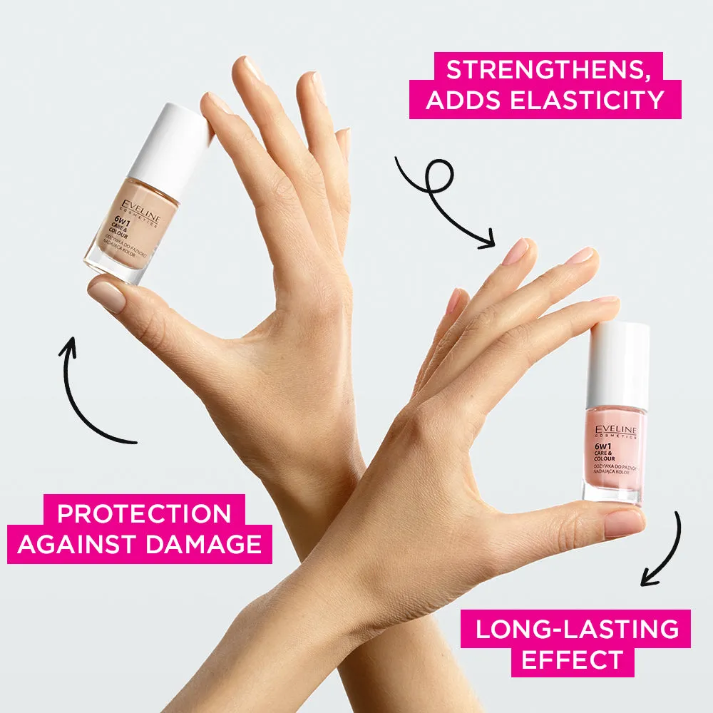 Eveline Nail Therapy soin coloré 6en1 nude couvrance moyenne