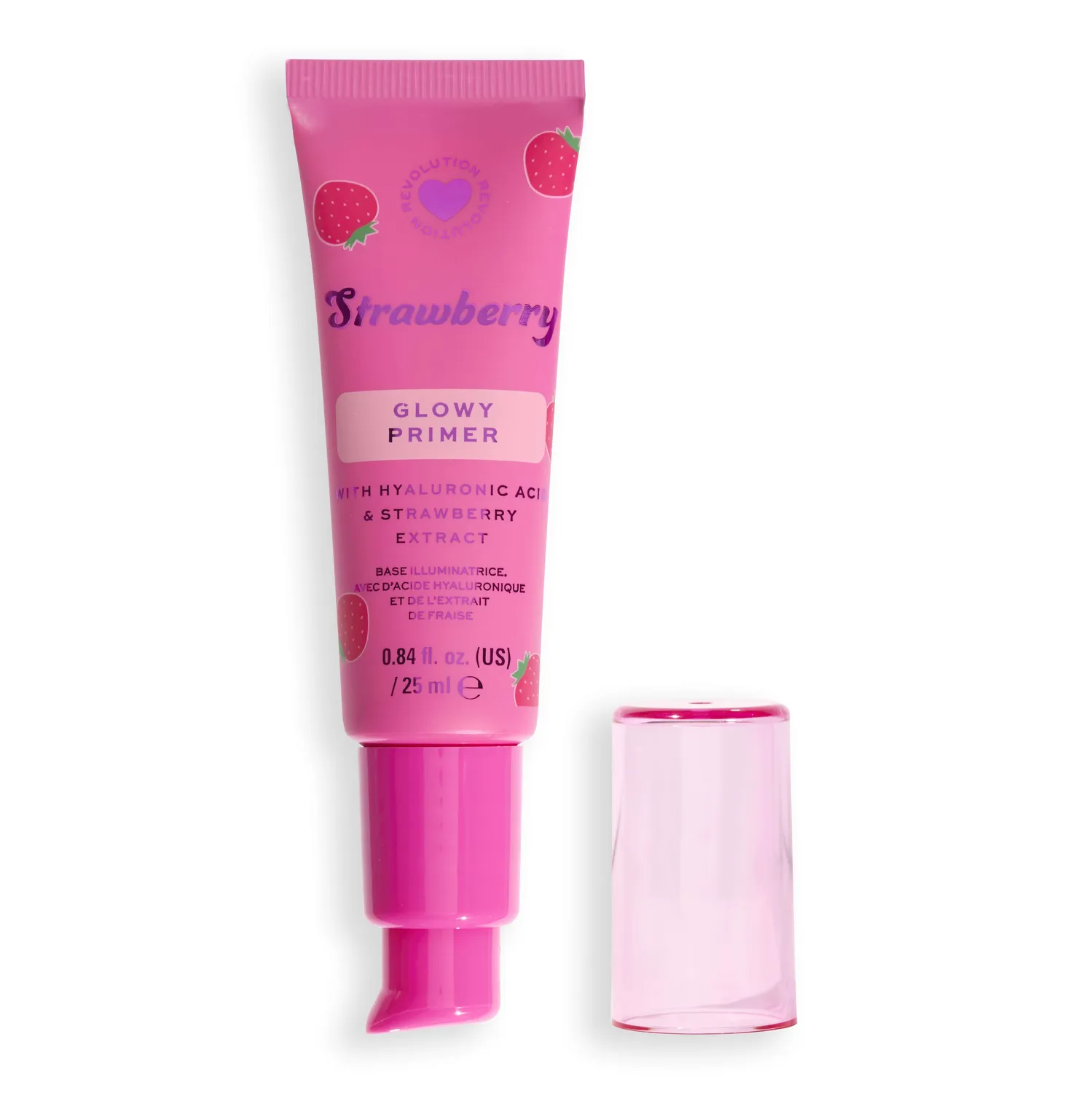 I Heart Revolution Strawberry Glow primer teint éclat fraise
