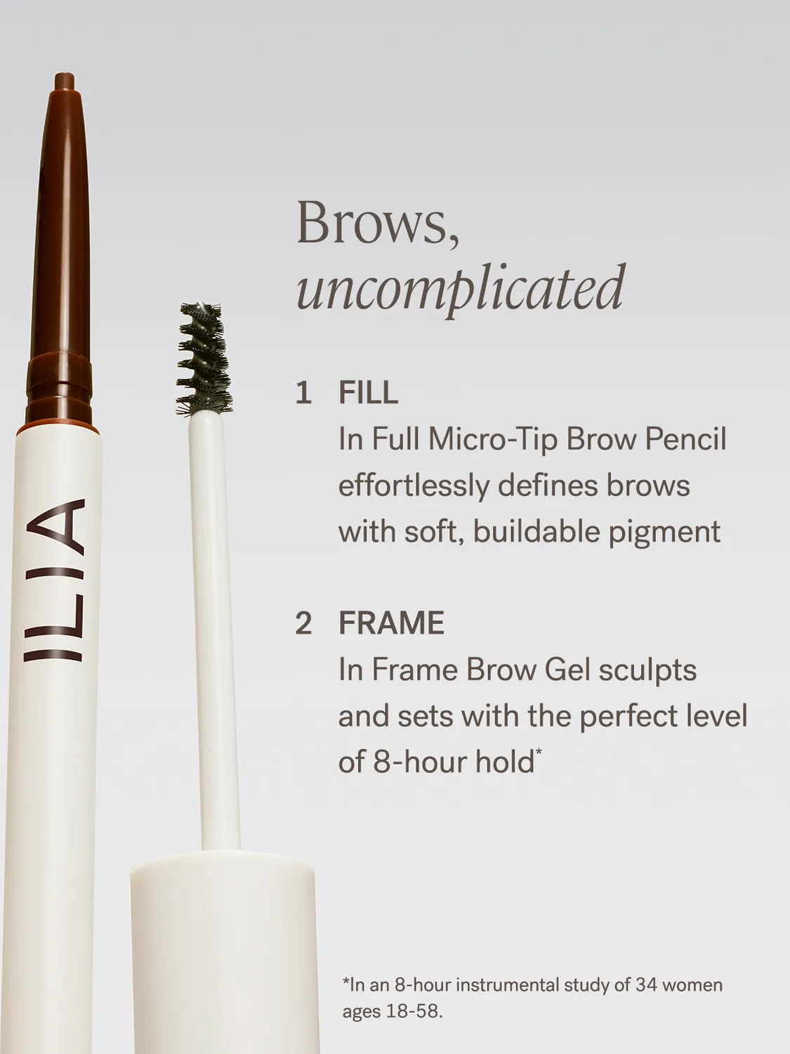 Ilia In Full Micro-Tip Brow Pencil crayon sourcils tenue longue