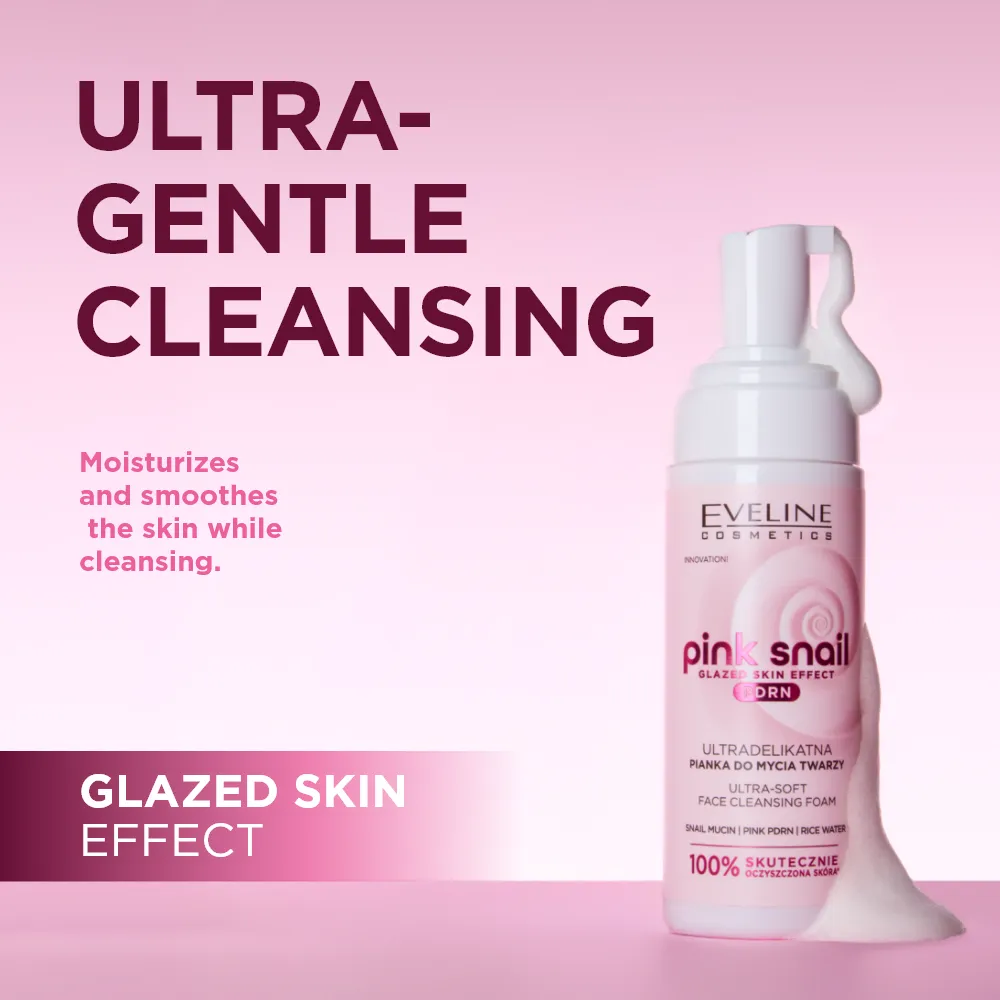 Eveline Pink Snail mousse nettoyante visage douce