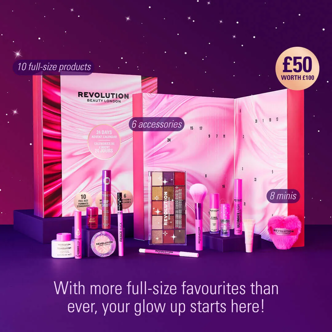 Revolution Beauty Advent Calendar 2026 calendrier maquillage 24 cases