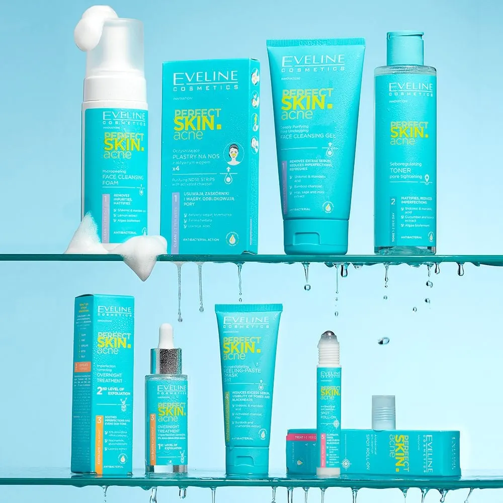 Eveline Perfect Skin Acne mousse nettoyante brosse anti-imperfections