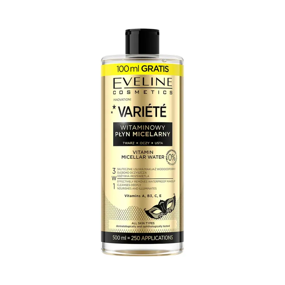 Eveline Variété eau micellaire vitaminée démaquillante éclat