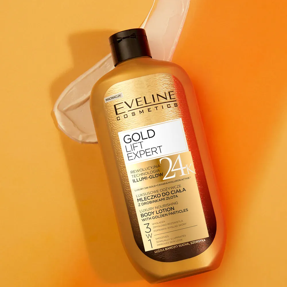 Eveline Gold Lift Expert lait corps nourrissant or