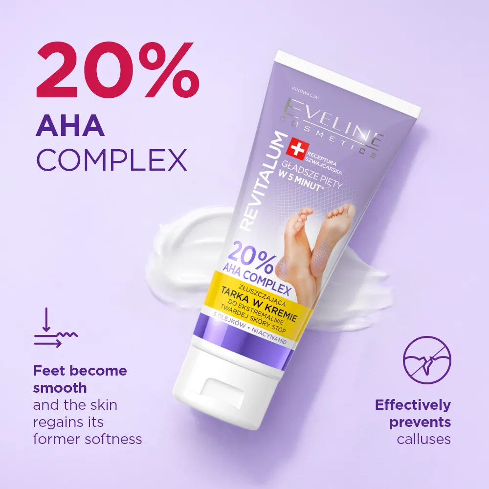 Eveline Revitalum crème exfoliante pieds vegan