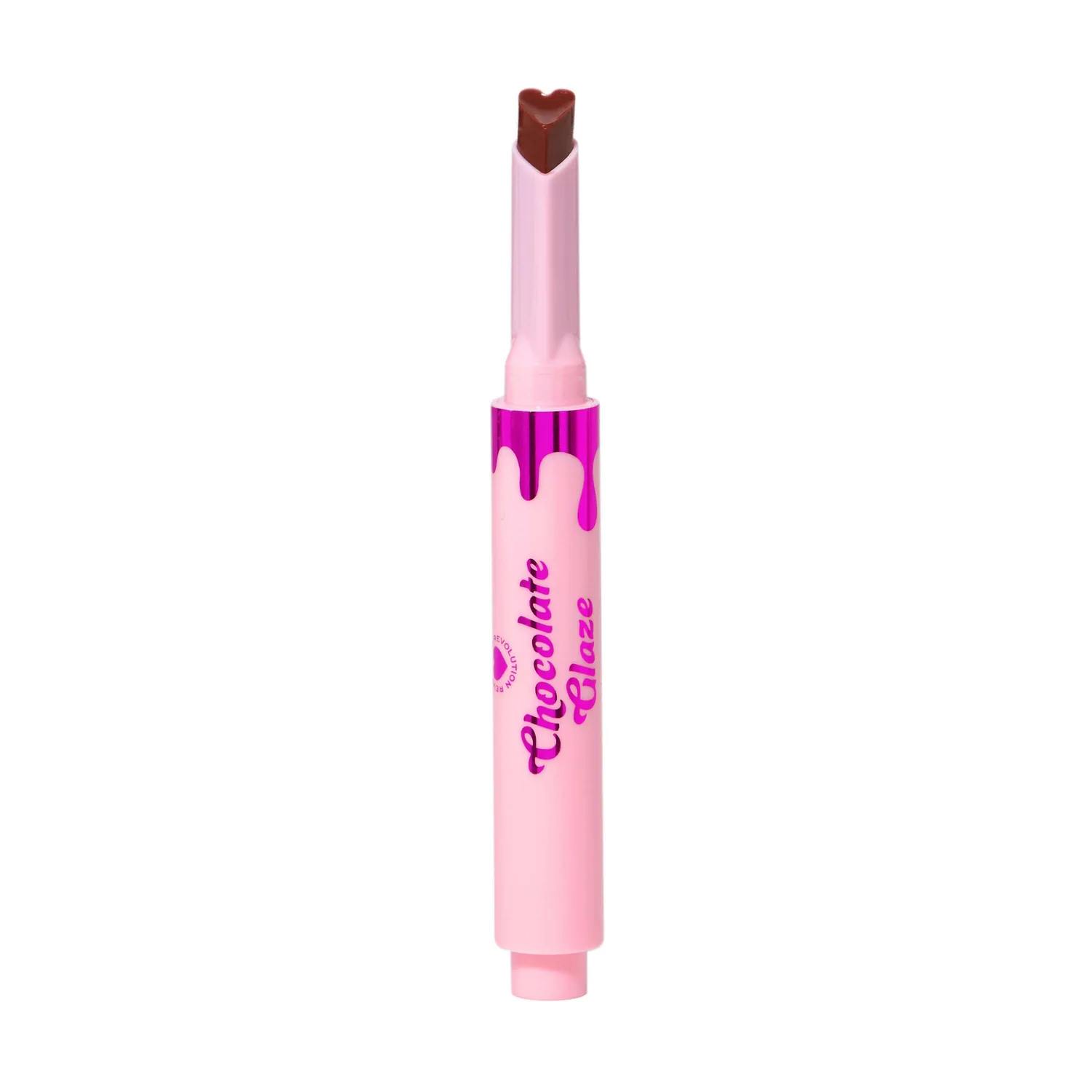 I Heart Revolution Chocolate Glaze gloss Icing Pink Shimmer repulpant