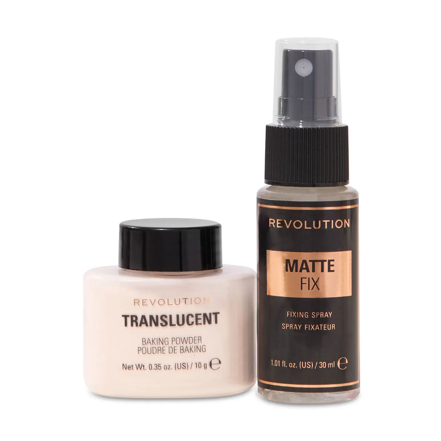 Revolution Mini Glow Heroes duo poudre + spray fixateur glow