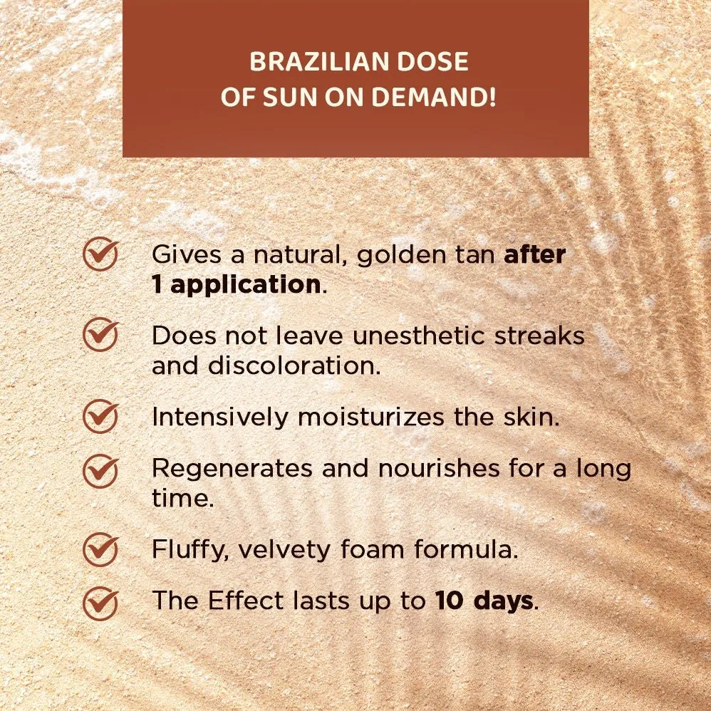 Eveline Brazilian Body Express mousse autobronzante hâle doré