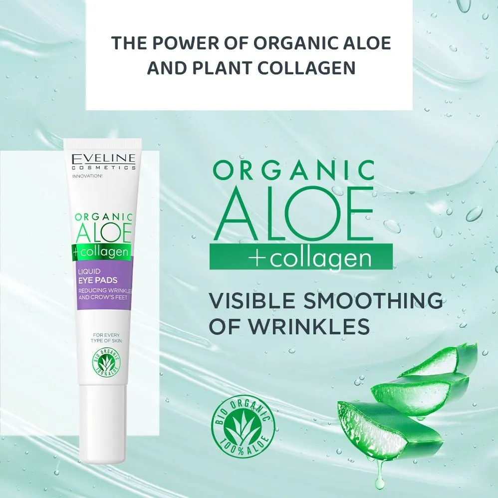 Eveline Cosmetics Aloe Collagen patchs yeux liquide anti-rides