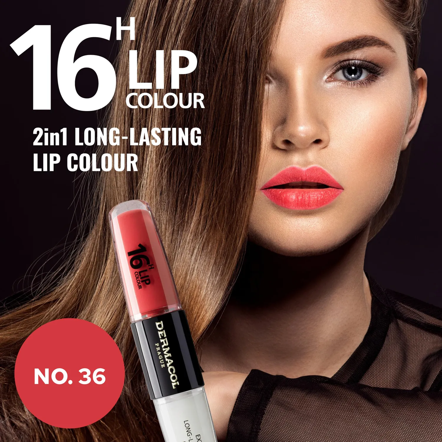 Dermacol 16H Lip Colour rouge à lèvres Coral Bliss 4 ml tenue 16h