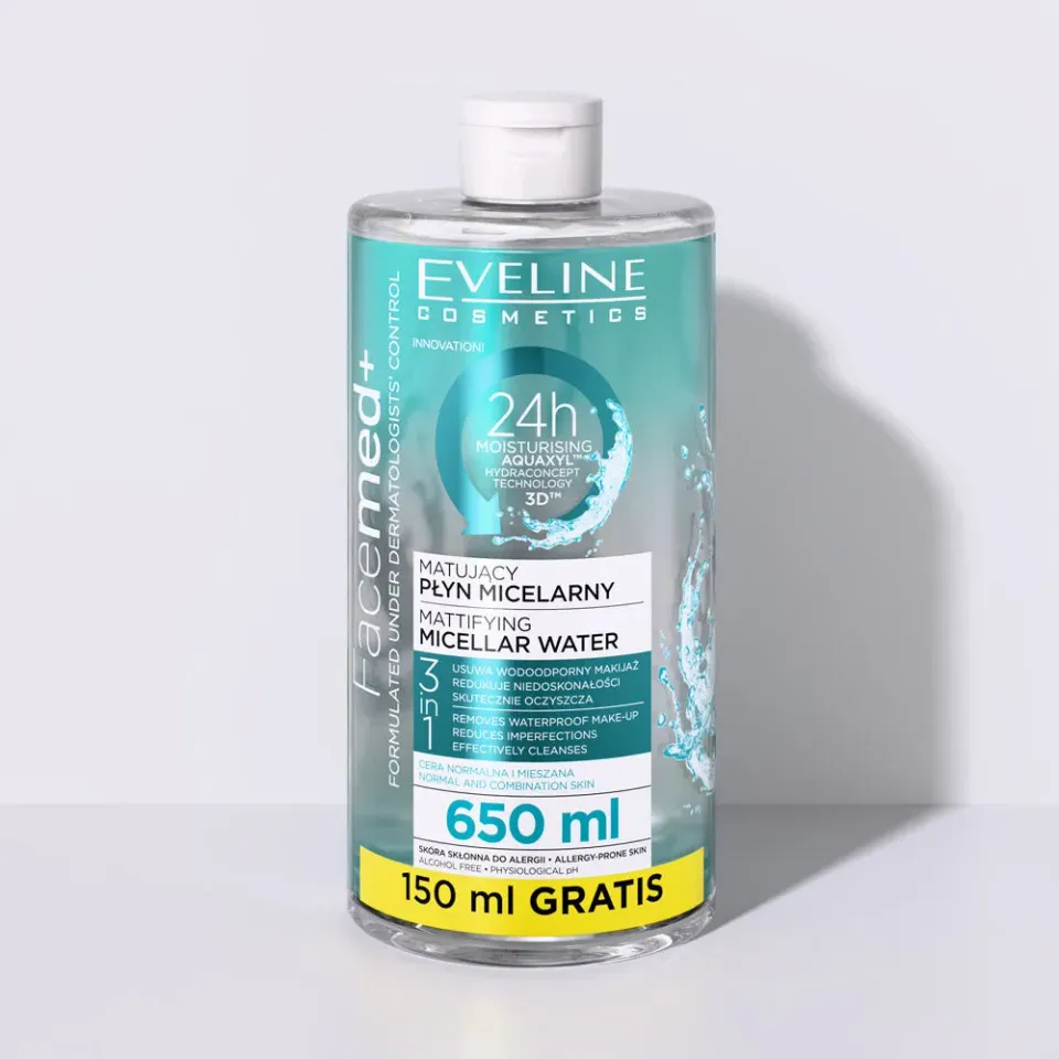 Eveline Facemed+ Eau Micellaire Matifiante 3-en-1 Imperfections