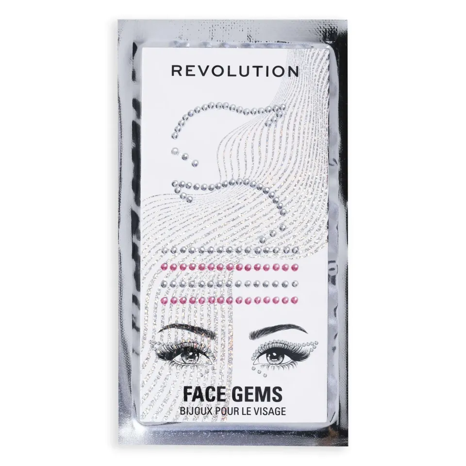 Revolution Metallic Muse Silver Flick strass visage argent